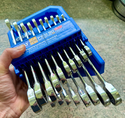 Kobalt PRO 90 20-Piece Ratcheting Combination Wrench Set (Color coded SAE + Metric)