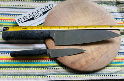 Bradford Knives Magna-Cut Culinary Set — Made in USA, CPM Super Steel, Carbon Fiber Handle