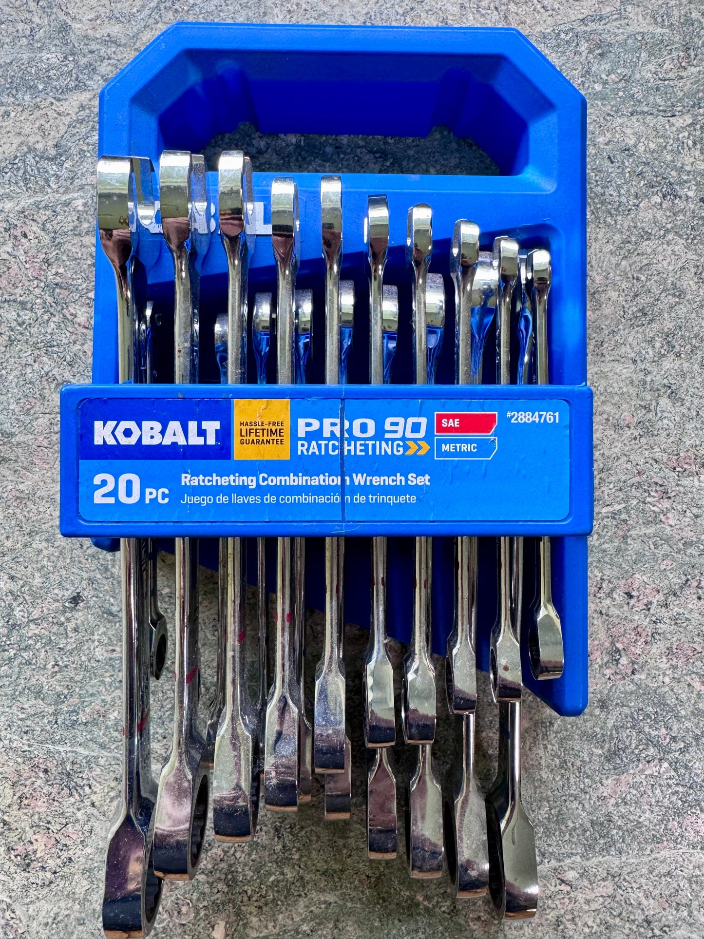 Kobalt PRO 90 20-Piece Ratcheting Combination Wrench Set (Color coded SAE + Metric)