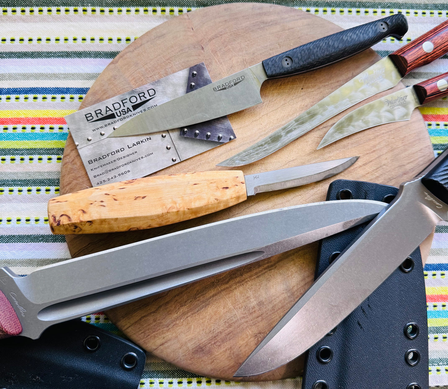 Bradford Knives Magna-Cut Culinary Set — Made in USA, CPM Super Steel, Carbon Fiber Handle