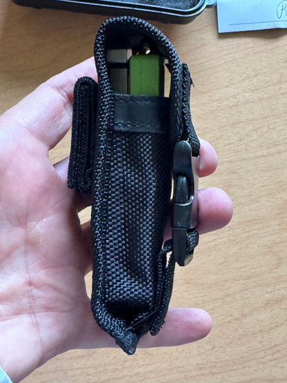 Cobratec OTF Knife — Neon Green D2 Tanto + Titanium Pry Bar Kit