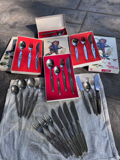 WMF Max & Moritz Vintage Youth Cutlery — Made in Germany, Silver-Plate & Stainless