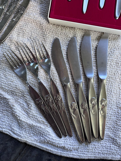 WMF Max & Moritz Vintage Youth Cutlery — Made in Germany, Silver-Plate & Stainless