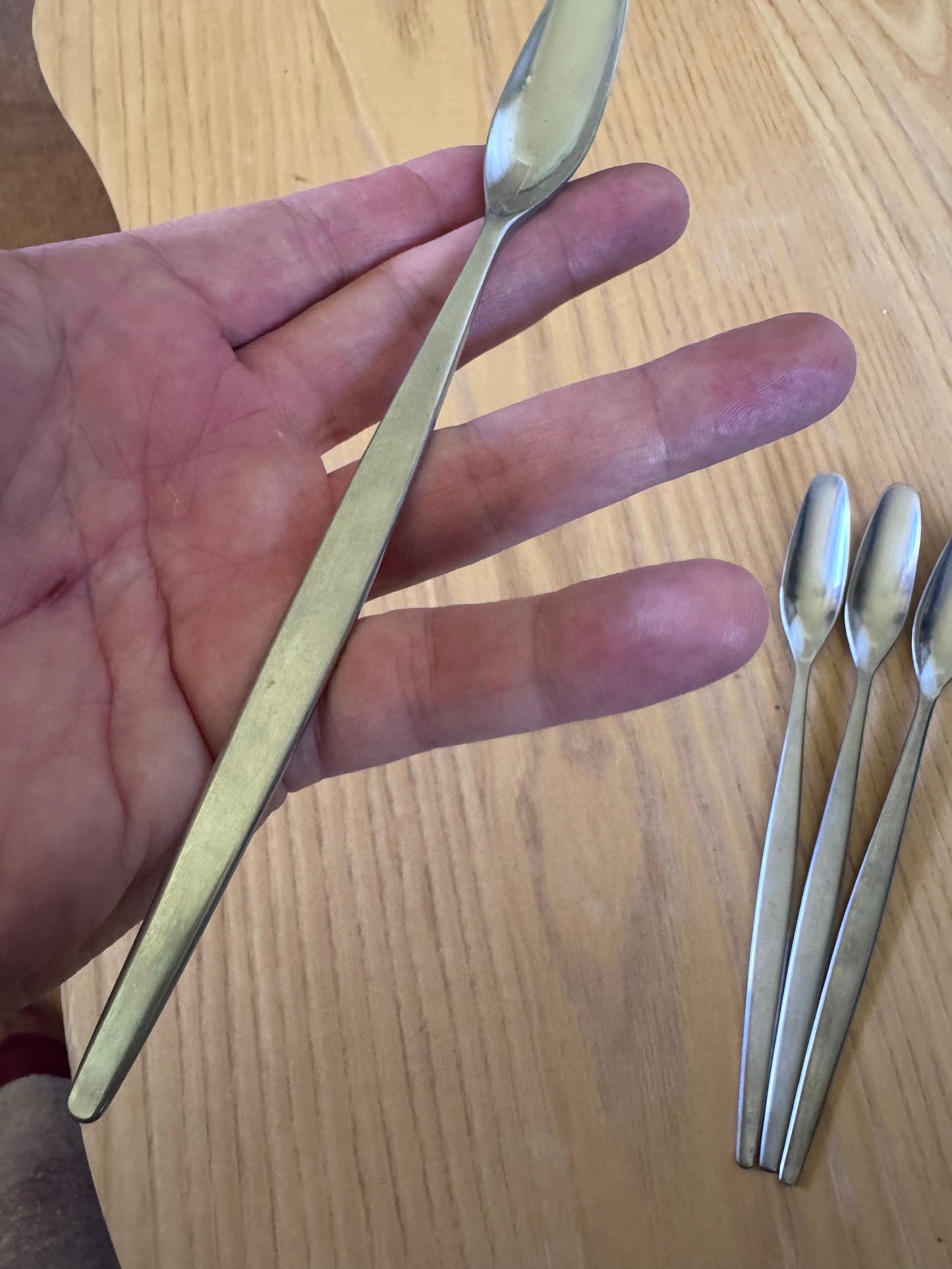 Gense 18-8 Stainless Steel Iced Tea Spoons — Lot of 4 | Sweden