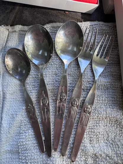 WMF Max & Moritz Vintage Youth Cutlery — Made in Germany, Silver-Plate & Stainless