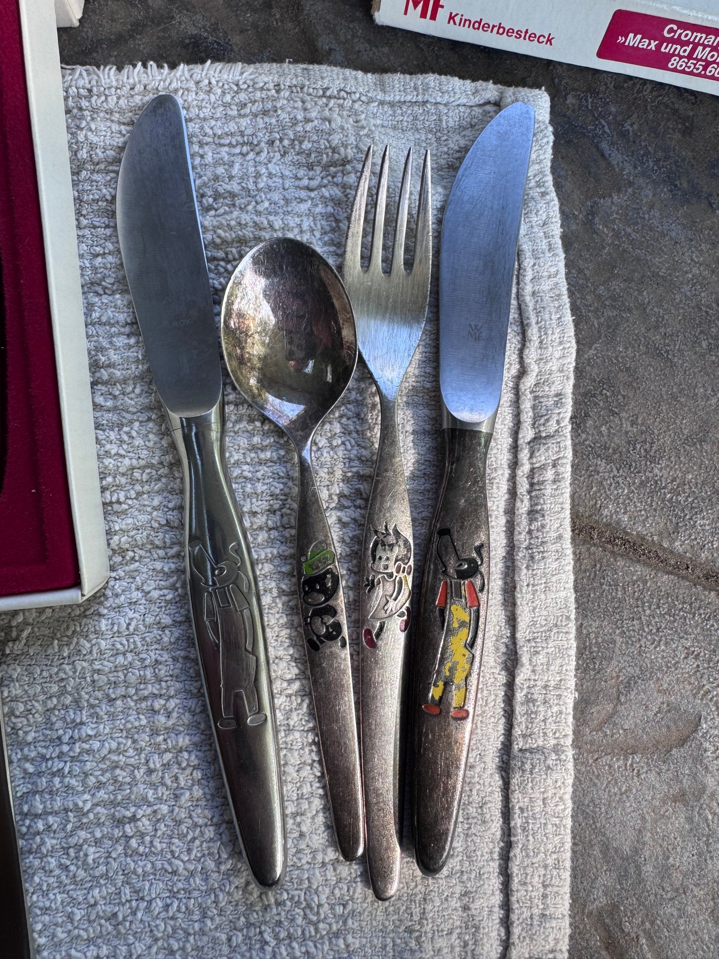 WMF Max & Moritz Vintage Youth Cutlery — Made in Germany, Silver-Plate & Stainless