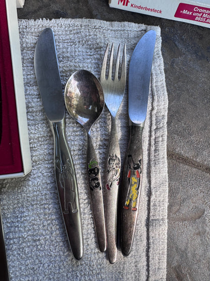 WMF Max & Moritz Vintage Youth Cutlery — Made in Germany, Silver-Plate & Stainless