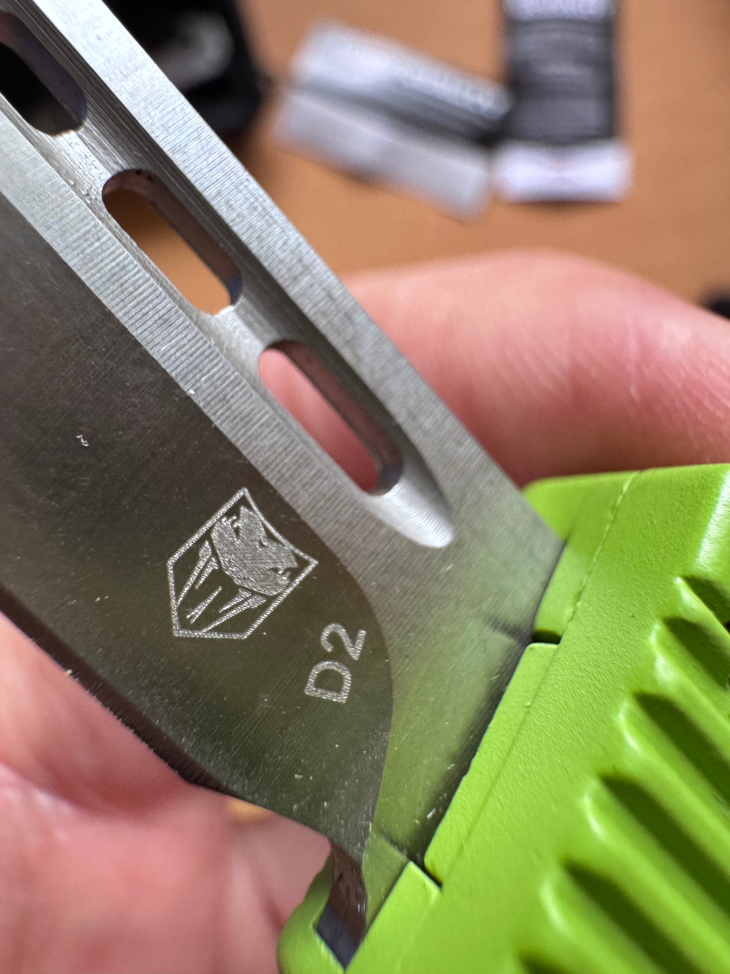 Cobratec OTF Knife — Neon Green D2 Tanto + Titanium Pry Bar Kit