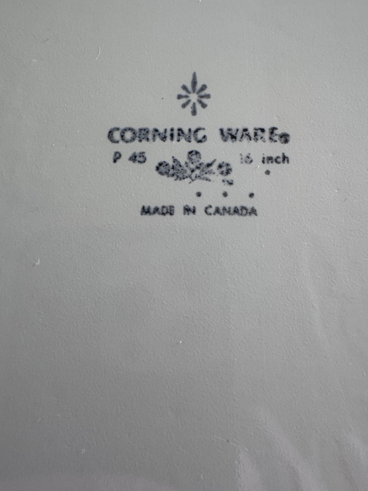 Corning Ware Blue Cornflower Platter — 16" x 10", Rare Large Format, Made in USA