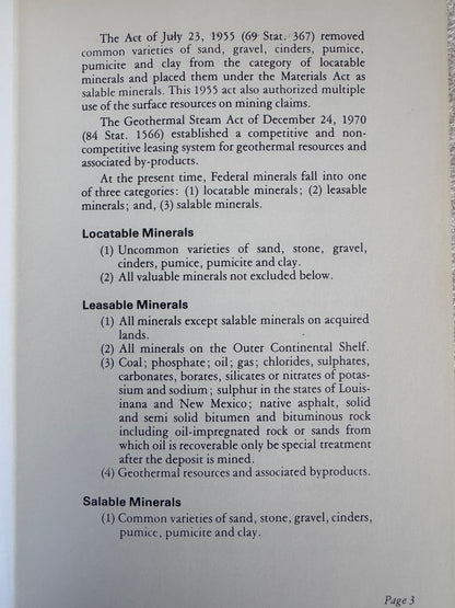 Book: Handbook of Mineral Law