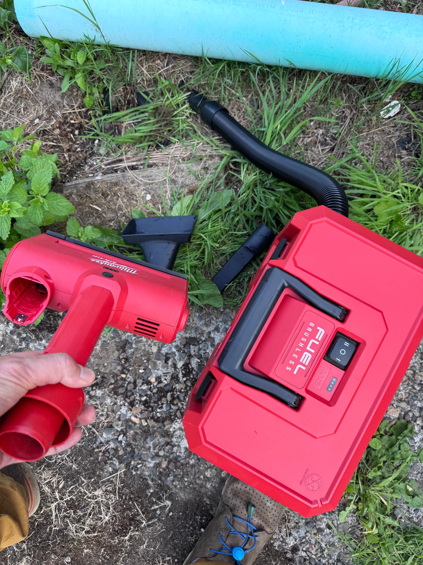 Milwaukee M12 FUEL Shop Vac + AIR-TIP Motorized Nozzle + Compact Vacuum — Complete 3-Piece Set | Excellent Condition