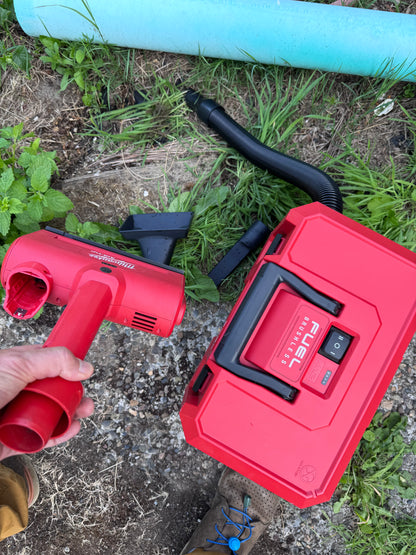Milwaukee M12 FUEL Shop Vac + AIR-TIP Motorized Nozzle + Compact Vacuum — Complete 3-Piece Set | Excellent Condition
